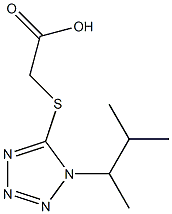 2-{[1-(3-methylbutan-2-yl)-1H-1,2,3,4-tetrazol-5-yl]sulfanyl}acetic acid Struktur