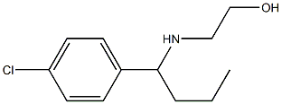 2-{[1-(4-chlorophenyl)butyl]amino}ethan-1-ol Struktur