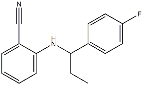 2-{[1-(4-fluorophenyl)propyl]amino}benzonitrile Struktur