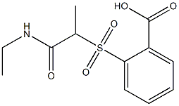 2-{[1-(ethylcarbamoyl)ethane]sulfonyl}benzoic acid Struktur