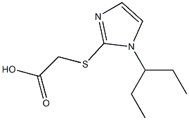 2-{[1-(pentan-3-yl)-1H-imidazol-2-yl]sulfanyl}acetic acid Struktur