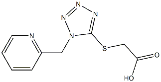 2-{[1-(pyridin-2-ylmethyl)-1H-1,2,3,4-tetrazol-5-yl]sulfanyl}acetic acid Struktur