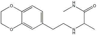 2-{[2-(2,3-dihydro-1,4-benzodioxin-6-yl)ethyl]amino}-N-methylpropanamide Struktur