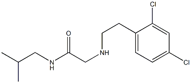 2-{[2-(2,4-dichlorophenyl)ethyl]amino}-N-(2-methylpropyl)acetamide Struktur