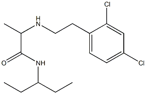 2-{[2-(2,4-dichlorophenyl)ethyl]amino}-N-(pentan-3-yl)propanamide Struktur