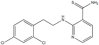 2-{[2-(2,4-dichlorophenyl)ethyl]amino}pyridine-3-carbothioamide Struktur