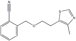 2-{[2-(4-methyl-1,3-thiazol-5-yl)ethoxy]methyl}benzonitrile Struktur