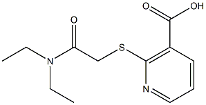 2-{[2-(diethylamino)-2-oxoethyl]thio}nicotinic acid Struktur