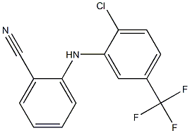 2-{[2-chloro-5-(trifluoromethyl)phenyl]amino}benzonitrile Struktur