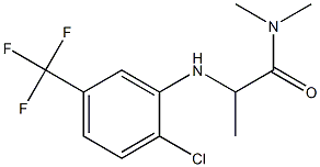 2-{[2-chloro-5-(trifluoromethyl)phenyl]amino}-N,N-dimethylpropanamide Struktur