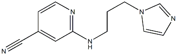 2-{[3-(1H-imidazol-1-yl)propyl]amino}pyridine-4-carbonitrile Struktur