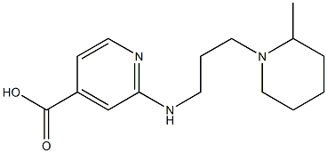 2-{[3-(2-methylpiperidin-1-yl)propyl]amino}pyridine-4-carboxylic acid Struktur