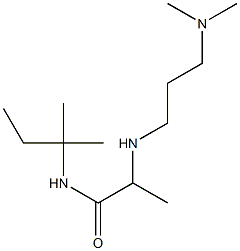 2-{[3-(dimethylamino)propyl]amino}-N-(2-methylbutan-2-yl)propanamide Struktur