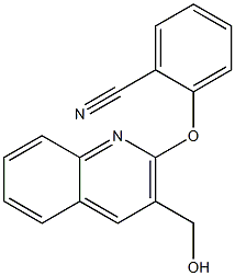 2-{[3-(hydroxymethyl)quinolin-2-yl]oxy}benzonitrile Struktur