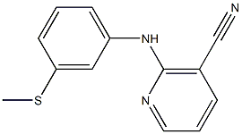 2-{[3-(methylthio)phenyl]amino}nicotinonitrile Struktur