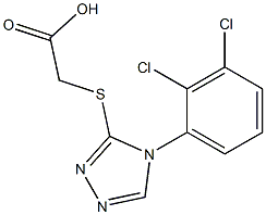 2-{[4-(2,3-dichlorophenyl)-4H-1,2,4-triazol-3-yl]sulfanyl}acetic acid Struktur