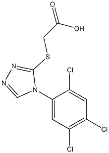 2-{[4-(2,4,5-trichlorophenyl)-4H-1,2,4-triazol-3-yl]sulfanyl}acetic acid Struktur