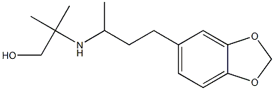 2-{[4-(2H-1,3-benzodioxol-5-yl)butan-2-yl]amino}-2-methylpropan-1-ol Struktur