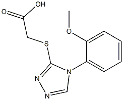 2-{[4-(2-methoxyphenyl)-4H-1,2,4-triazol-3-yl]sulfanyl}acetic acid Struktur