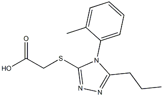 2-{[4-(2-methylphenyl)-5-propyl-4H-1,2,4-triazol-3-yl]sulfanyl}acetic acid Struktur