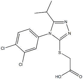 2-{[4-(3,4-dichlorophenyl)-5-(propan-2-yl)-4H-1,2,4-triazol-3-yl]sulfanyl}acetic acid Struktur