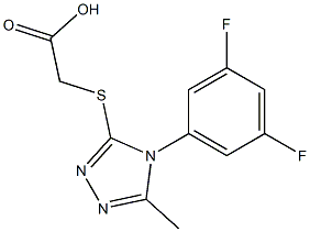 2-{[4-(3,5-difluorophenyl)-5-methyl-4H-1,2,4-triazol-3-yl]sulfanyl}acetic acid Struktur