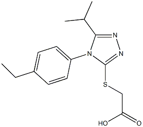 2-{[4-(4-ethylphenyl)-5-(propan-2-yl)-4H-1,2,4-triazol-3-yl]sulfanyl}acetic acid Struktur