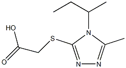 2-{[4-(butan-2-yl)-5-methyl-4H-1,2,4-triazol-3-yl]sulfanyl}acetic acid Struktur