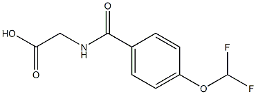 2-{[4-(difluoromethoxy)phenyl]formamido}acetic acid Struktur