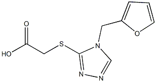 2-{[4-(furan-2-ylmethyl)-4H-1,2,4-triazol-3-yl]sulfanyl}acetic acid Struktur