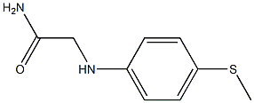 2-{[4-(methylsulfanyl)phenyl]amino}acetamide Struktur