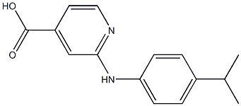 2-{[4-(propan-2-yl)phenyl]amino}pyridine-4-carboxylic acid Struktur