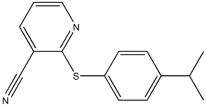 2-{[4-(propan-2-yl)phenyl]sulfanyl}pyridine-3-carbonitrile Struktur