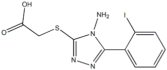 2-{[4-amino-5-(2-iodophenyl)-4H-1,2,4-triazol-3-yl]sulfanyl}acetic acid Struktur