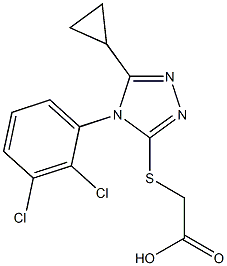 2-{[5-cyclopropyl-4-(2,3-dichlorophenyl)-4H-1,2,4-triazol-3-yl]sulfanyl}acetic acid Struktur