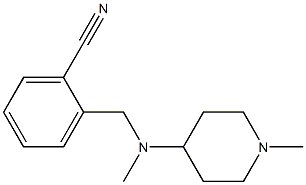 2-{[methyl(1-methylpiperidin-4-yl)amino]methyl}benzonitrile Struktur