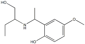 2-{1-[(1-hydroxybutan-2-yl)amino]ethyl}-4-methoxyphenol Struktur