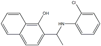 2-{1-[(2-chlorophenyl)amino]ethyl}naphthalen-1-ol Struktur