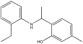 2-{1-[(2-ethylphenyl)amino]ethyl}-5-methylphenol Struktur