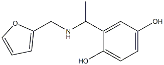 2-{1-[(2-furylmethyl)amino]ethyl}benzene-1,4-diol Struktur