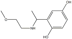 2-{1-[(2-methoxyethyl)amino]ethyl}benzene-1,4-diol Struktur