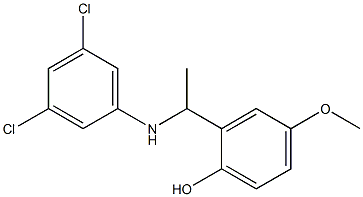 2-{1-[(3,5-dichlorophenyl)amino]ethyl}-4-methoxyphenol Struktur