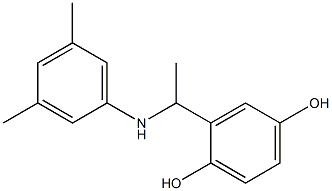 2-{1-[(3,5-dimethylphenyl)amino]ethyl}benzene-1,4-diol Struktur