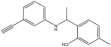 2-{1-[(3-ethynylphenyl)amino]ethyl}-5-methylphenol Struktur