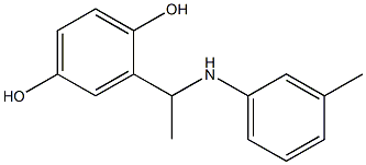 2-{1-[(3-methylphenyl)amino]ethyl}benzene-1,4-diol Struktur