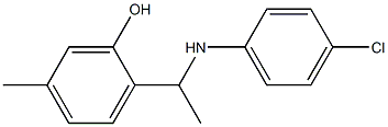 2-{1-[(4-chlorophenyl)amino]ethyl}-5-methylphenol Struktur