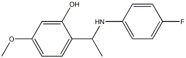 2-{1-[(4-fluorophenyl)amino]ethyl}-5-methoxyphenol Struktur