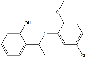 2-{1-[(5-chloro-2-methoxyphenyl)amino]ethyl}phenol Struktur