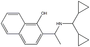 2-{1-[(dicyclopropylmethyl)amino]ethyl}naphthalen-1-ol Struktur