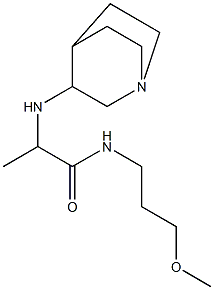 2-{1-azabicyclo[2.2.2]octan-3-ylamino}-N-(3-methoxypropyl)propanamide Struktur